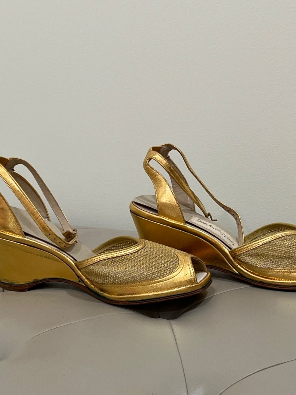 Preview: 1940s 1950s vintage shoes wedges heels - Picture 6 of 6